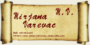 Mirjana Varevac vizit kartica